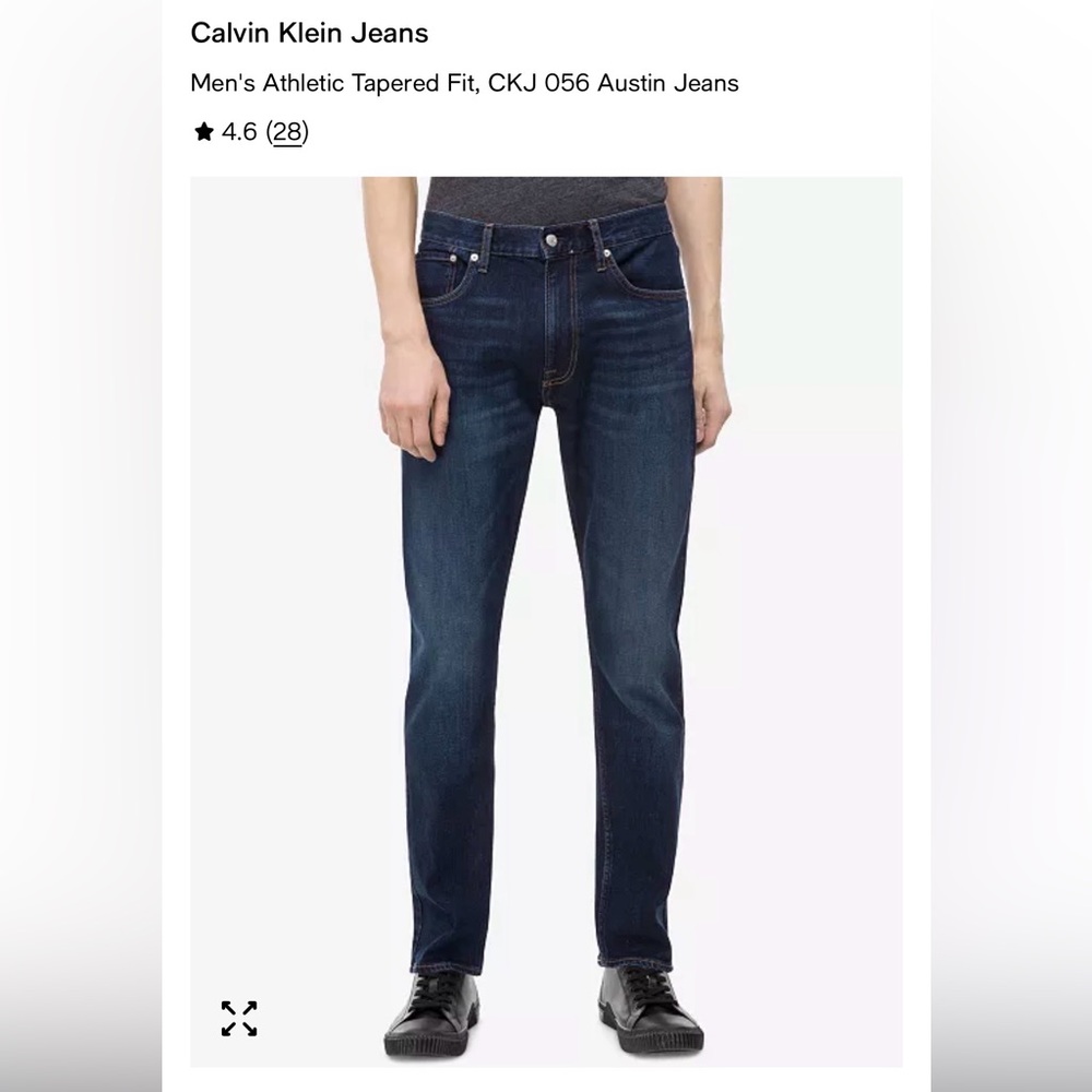 Calvin Klein Men’s Medium Wash Blue Indigo Slim Straight Jeans Size W32xL32 EUC